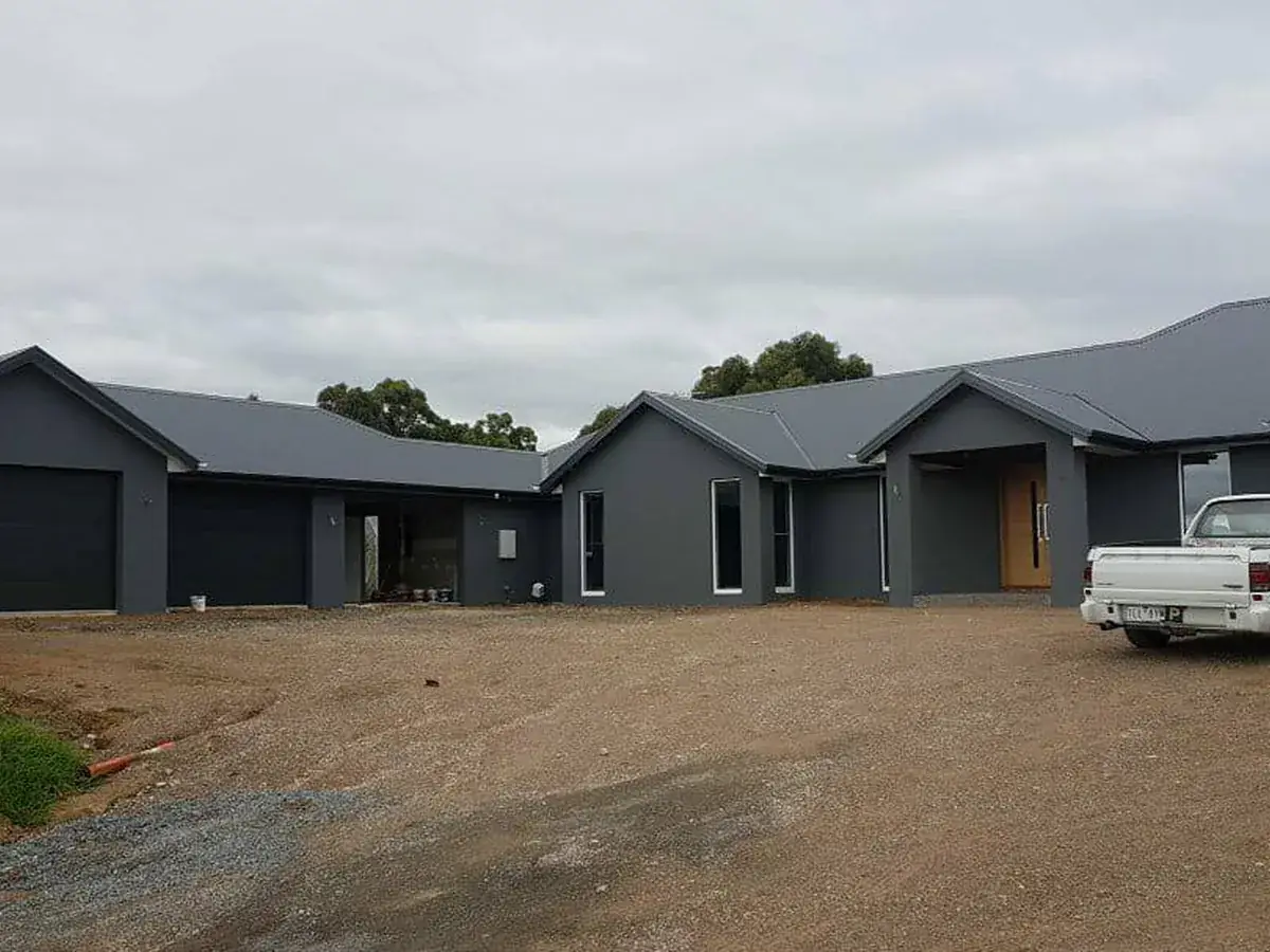 Completed dark rendered exterior on a large regional Victorian home